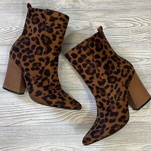 Beast Fashion Leopard Print Suede
High Top Boot